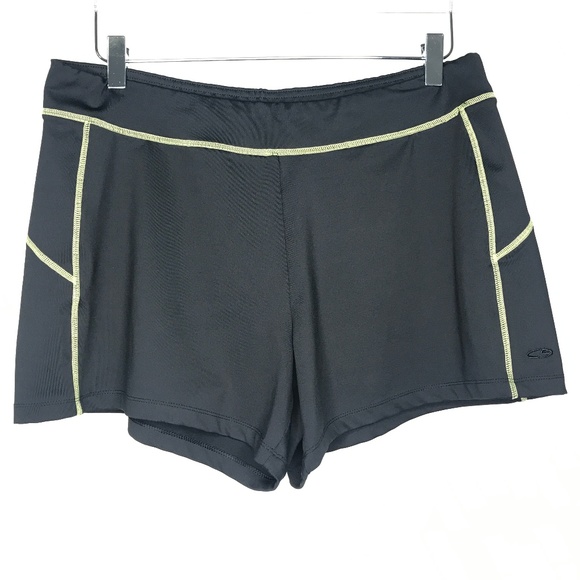 Champion Pants - Champion Black Yellow Athletic Workout Shorts